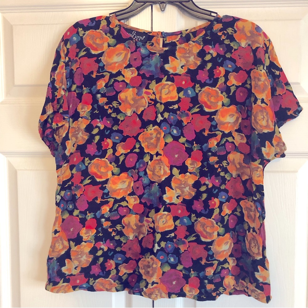 Vintage 90s Floral Shirt Size Large